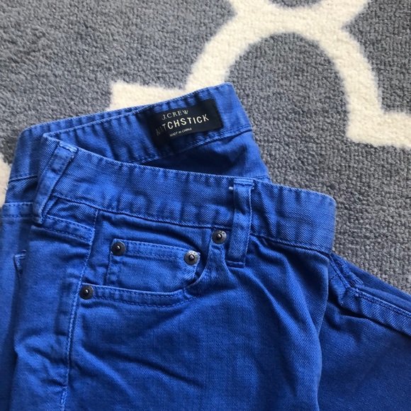 JCREW straight leg Matchstick Jean Denim bright Royal blue with stretch - Picture 2 of 2